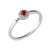 Anello Gazzola Gioielli Donna in Oro bianco Rubino 0.09 Ct AN-2307C-8-1-10-R-ST-N-F-VS - AN-2307C-8-1-13-R-ST-N-G-SI